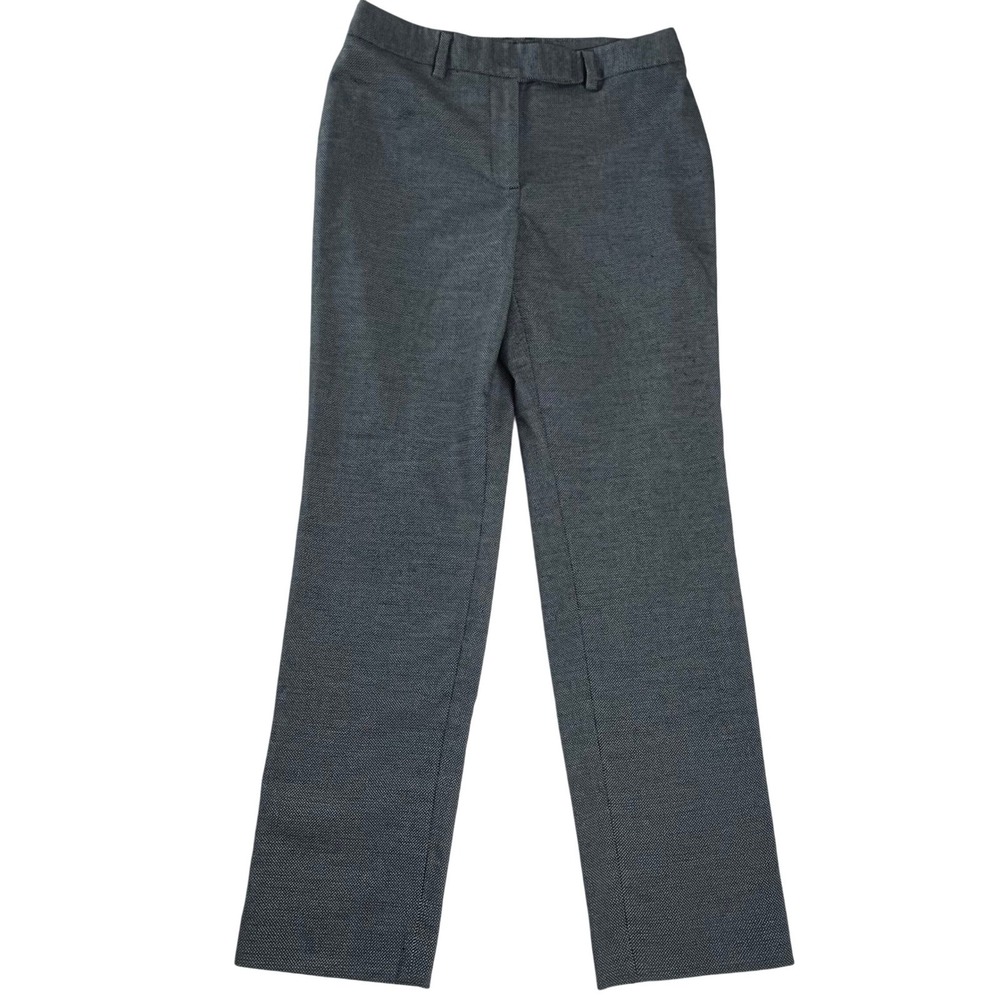 Talbots Navy Micro Dot Tailored Pants Straight Leg Preppy Minimalist